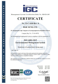ISO14001:2015 Environmental Management System